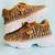 Golden solid synthetic sneakers