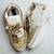 Golden solid synthetic sneakers