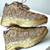 Golden solid synthetic sneakers