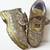 Golden solid synthetic sneakers