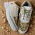 Ivory solid synthetic sneakers