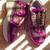 Pink solid synthetic sneakers