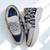 Blue solid synthetic sneakers