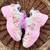 Pink solid synthetic sneakers