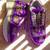 Purple solid synthetic sneakers