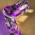 Purple solid synthetic sneakers
