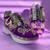 Purple solid synthetic sneakers