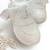 White solid synthetic sneakers