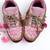 Pink solid synthetic sneakers