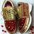 Red solid synthetic sneakers
