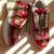 Red solid synthetic sneakers