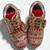Red solid synthetic sneakers