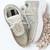 Silver solid synthetic sneakers