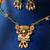 Gold plated multicolor kundan necklace set