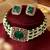 Gold plated green stone kundan Choker necklace set