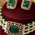 Gold plated green stone kundan Choker necklace set