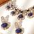 Gold plated blue stone kundan necklace set