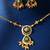Gold plated green stone kundan necklace set