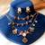 Gold plated multicolor kundan necklace set