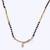 Traditional heart shape cz studded gold plated adjustable chain mangalsutra for women