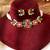 Gold plated multicolor kundan necklace set