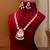 Gold plated multicolor kundan necklace set