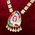 Gold plated multicolor kundan necklace set
