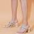 Cream embroidered Kolhapuri block heels