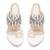 Cream embroidered Kolhapuri block heels