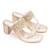 Gold embroidered Kolhapuri block heels