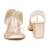 Gold embroidered Kolhapuri block heels
