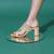 Gold embroidered Kolhapuri block heels