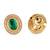 Traditional round shape golden balls green stone gold plated choker necklace set for women