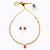 Traditional round shape golden balls pink stone gold plated choker necklace set for women
