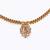 Traditional oval shape golden balls white stone gold plated necklace set for women