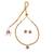 Traditional round shape golden balls green stone gold plated choker necklace set for women