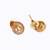 Traditional oval shape golden balls white stone gold plated choker necklace set for women