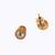 Traditional oval shape golden balls green stone gold plated choker necklace set for women