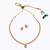 Traditional oval shape golden balls green stone gold plated choker necklace set for women