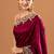 Dark Rani Pink Color Rangoli Silk Rivet Work And Embroidery Sequence With Zari Work Saree