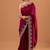 Dark Rani Pink Color Rangoli Silk Rivet Work And Embroidery Sequence With Zari Work Saree