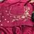 Dark Rani Pink Color Rangoli Silk Rivet Work And Embroidery Sequence With Zari Work Saree