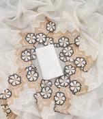 Black Color With Intricate Multithread Embroidery And Floral Butta White Organza Saree