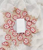 Red Color With Intricate Multithread Embroidery And Floral Butta White Organza Saree