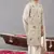 Sky blue georgette embroidered kurta set for mens