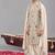 Sky blue georgette embroidered kurta set for mens