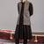 Black georgette embroidered anarkalijacket set for mens
