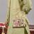Ghreen georgette embroidered linen kurta jacket set for mens
