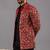 Maroon georgette embroidered jodhpuri set for mens