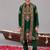 Bottle green georgette embroidered kurta set for mens